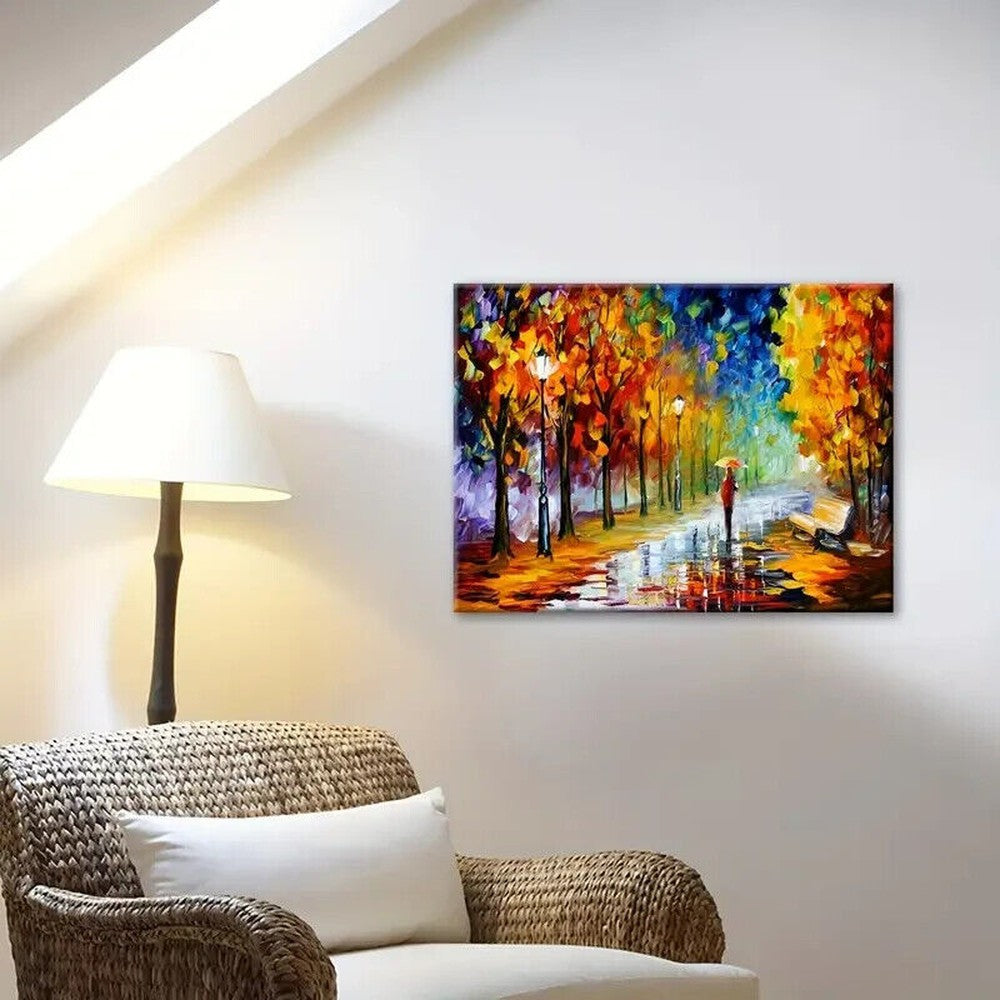 Nordic Style, Colorful Landscape Canvas Print Framed 12" x 16" Wall Art Home & Garden:Home Décor:Posters & Prints Style Your Walls